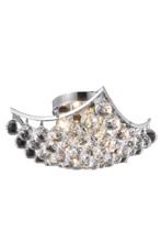 Elegant V9800F12C/RC - Corona 4 light Chrome Flush Mount Clear Royal Cut Crystal