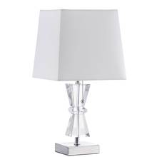 Dainolite C97T-PC - 1 Light Incandescent Crystal Table Lamp Polished Chrome Finish Rolled Edge Top and Bottom Virgin
